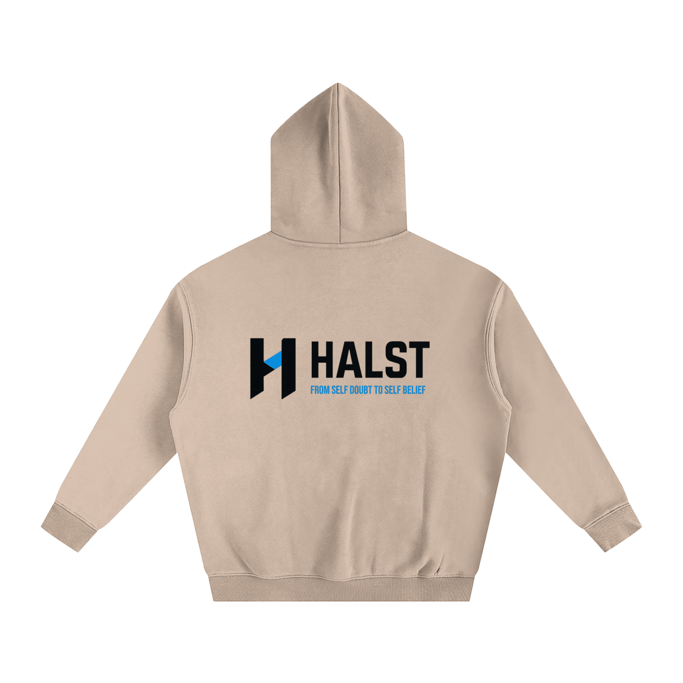 "HALST" Essentials Oversize Fleeced Hoodie (Black Logo)