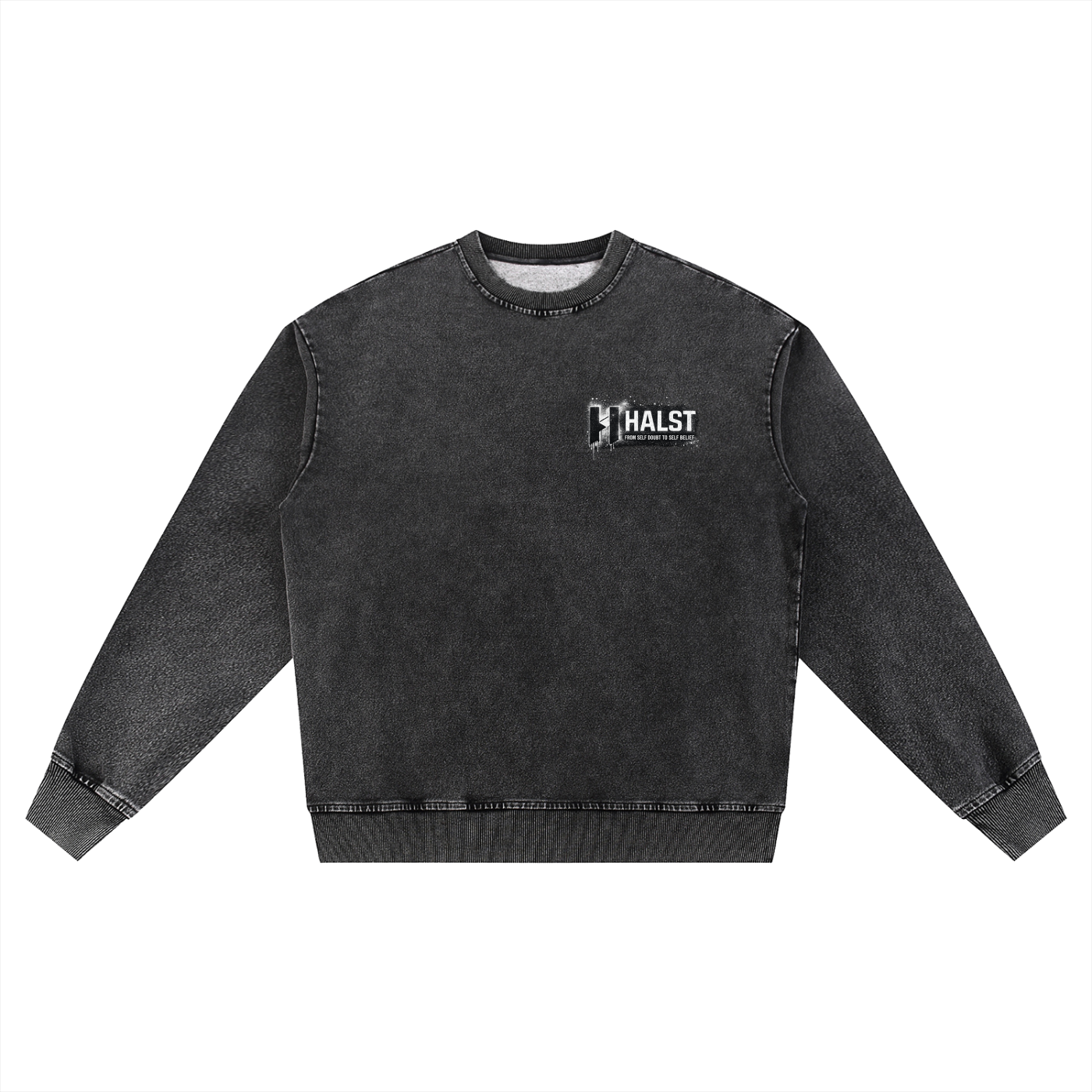 HALST Underground Snow Wash Oversized Crewneck Sweatshirt