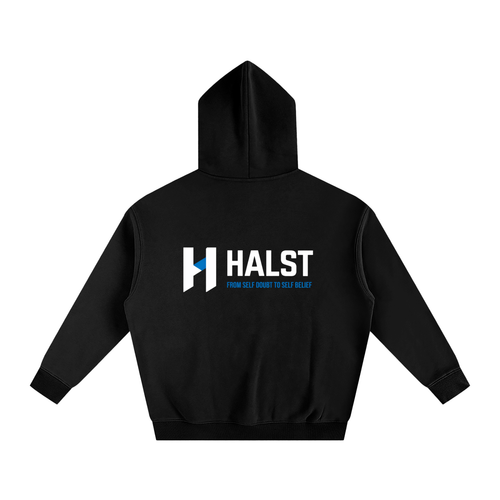 "HALST" Essentials Oversize Fleeced Hoodie (Black)