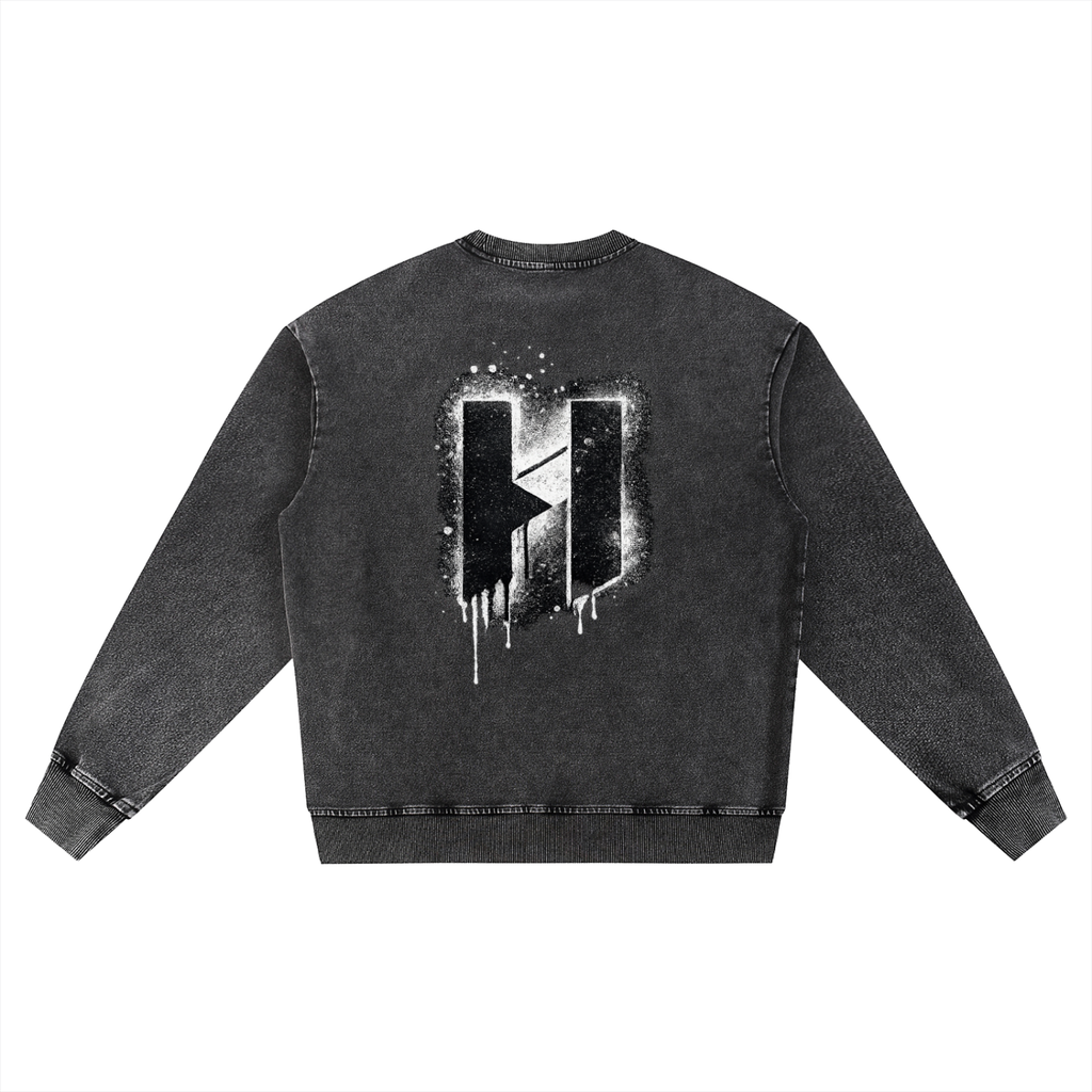 HALST Underground Snow Wash Oversized Crewneck Sweatshirt