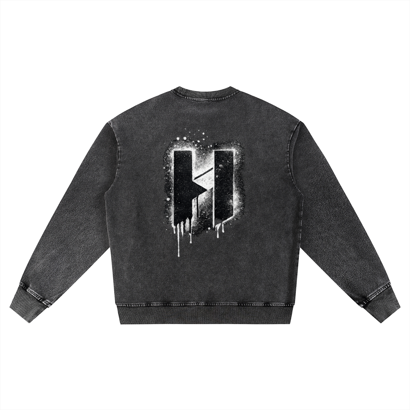 HALST Underground Snow Wash Oversized Crewneck Sweatshirt
